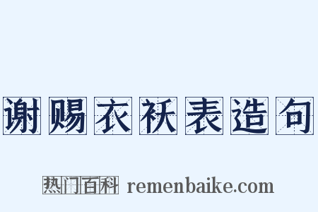 谢赐衣袄表造句是什么意思的图片